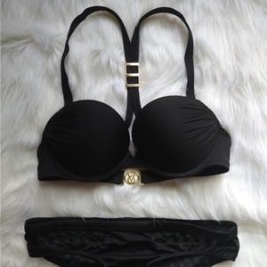 Victoria's Secret Bombshell Bikini~Black Gold T-Back!
